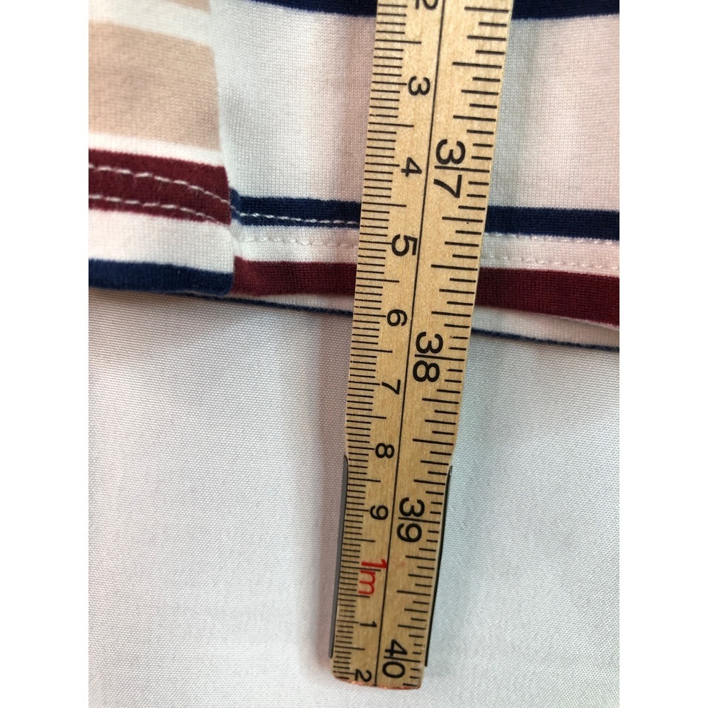 Absolutely Love It Striped Midi Dress Large Stretch Knit Short Sleeve - Picture 8 of 11